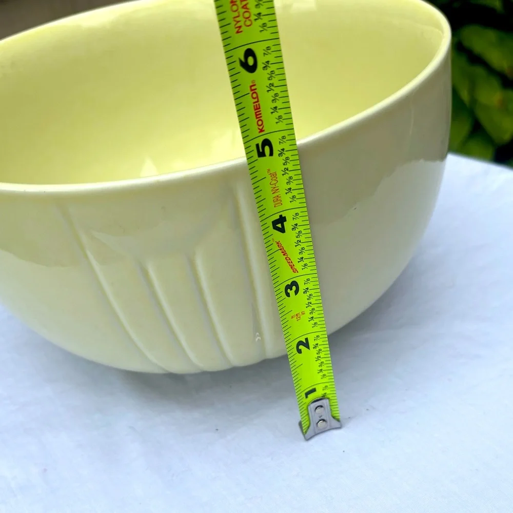 Vintage Large Ceramic Mixing Bowl Yellow